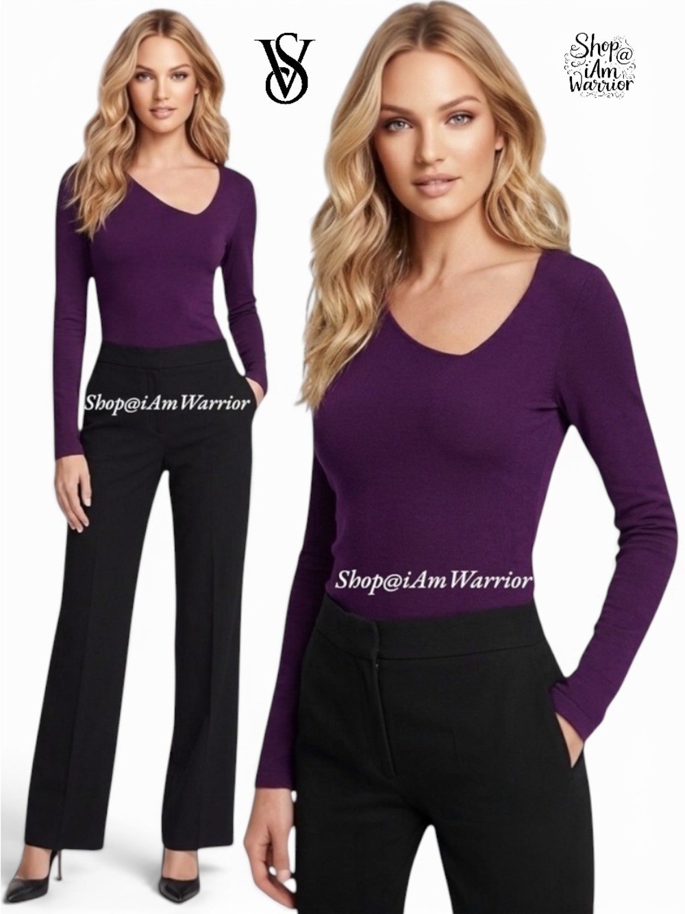 Moda International asymmetrical purple long sleeve knit top *shop@iamwarior